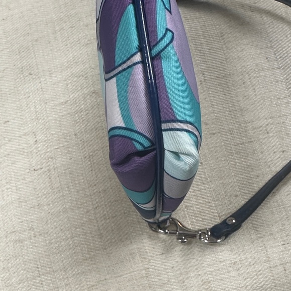 Coach Blue and Purple Patterned Shoulder Bag - Picture 8 of 13
